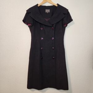 Kay Unger Linen‎ Blend Elegant 50s Style Sheath Dress, Size 8